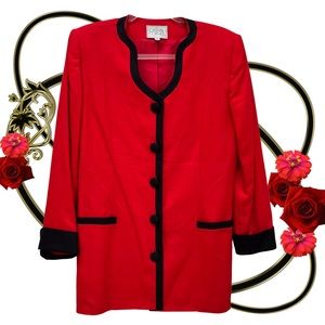 Casual Corner 90s Longline Blazer Sleek Minimalist Mod Preppy Princess Diana